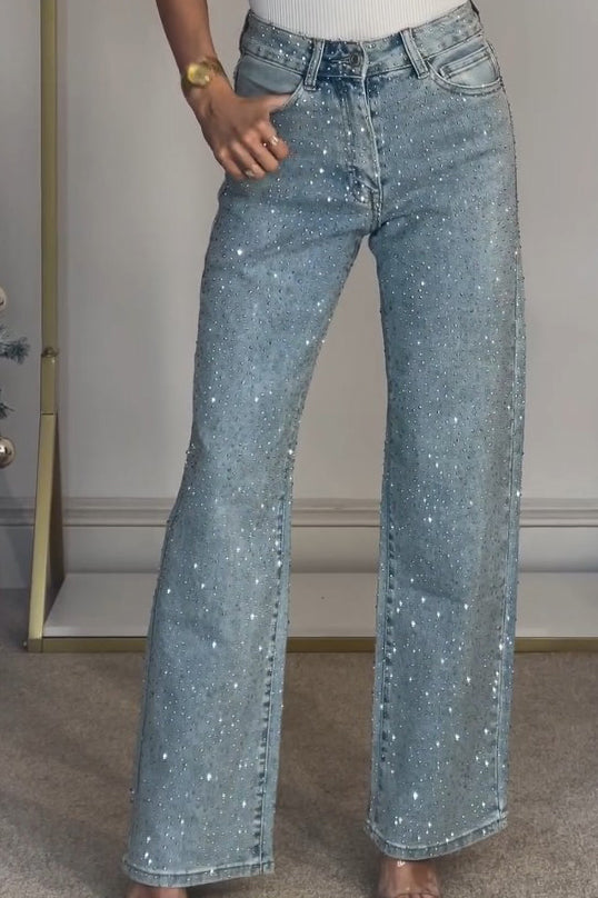 Clara | Jeans a Vita Alta con Luminosità