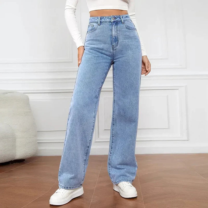 Marta | Pantaloni in Denim a Gamba Dritta