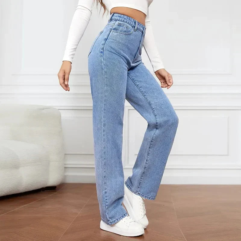 Marta | Pantaloni in Denim a Gamba Dritta