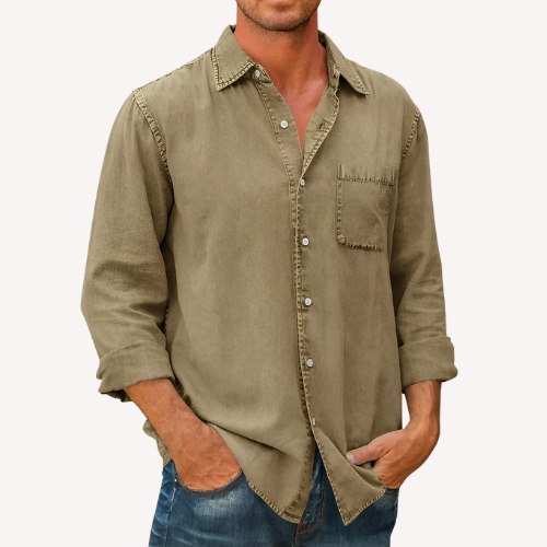 Elvio | Camicia in Denim Leggera