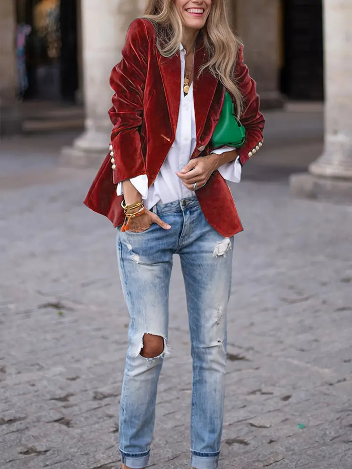 Eleonora | Giacca in Velluto Elegante