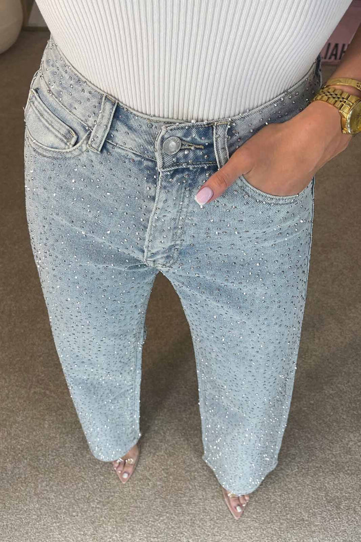 Clara | Jeans a Vita Alta con Luminosità