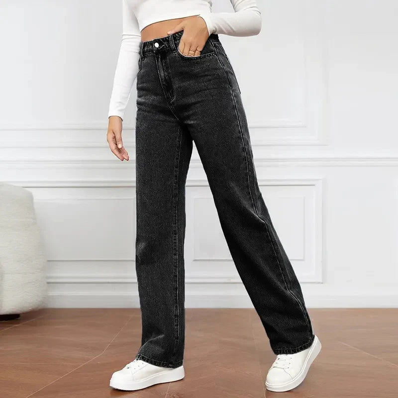 Marta | Pantaloni in Denim a Gamba Dritta