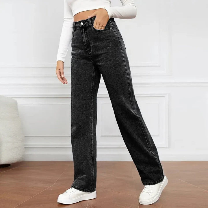 Marta | Pantaloni in Denim a Gamba Dritta