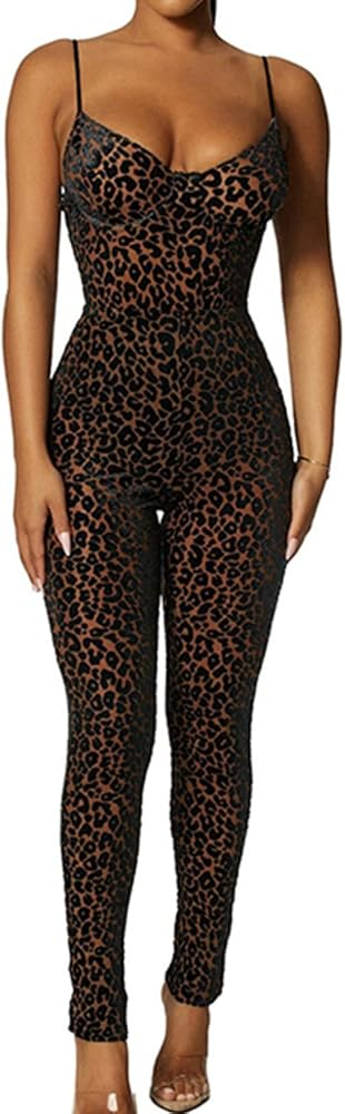Simeri | Tuta Animalier con Scollo Profondo