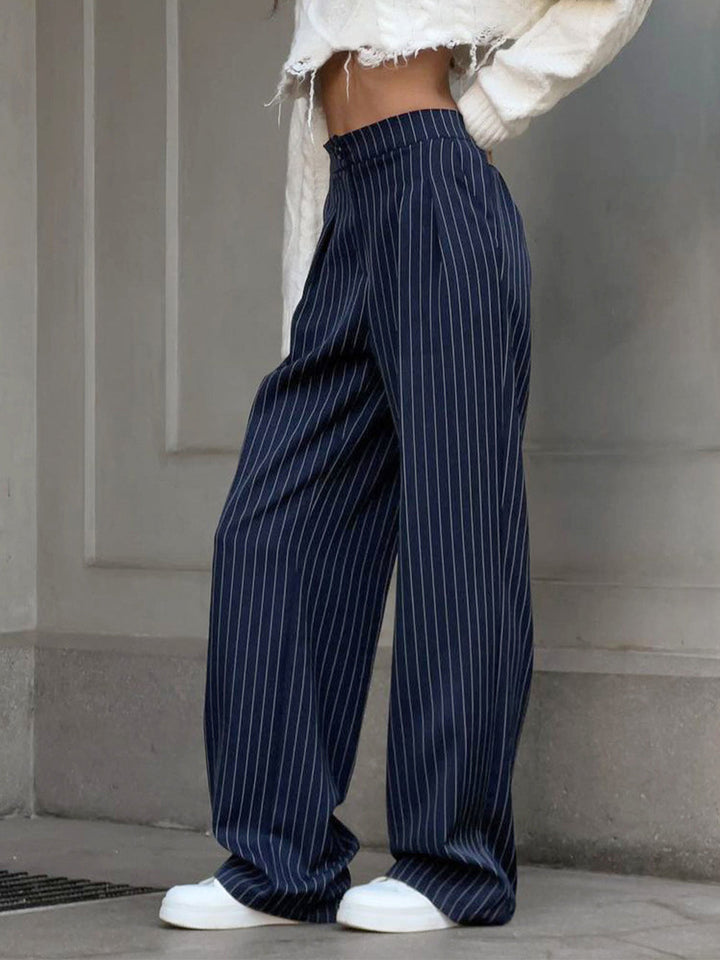 Tivoli | Pantaloni a Righe con Pieghe