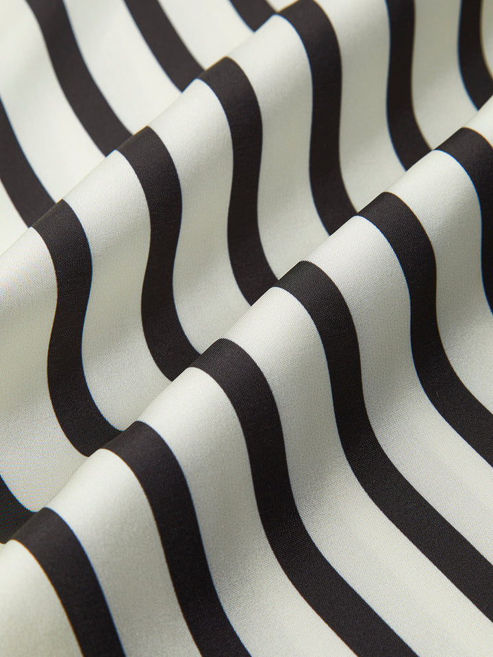 Ferri | Blusa in Raso con Collo Alto