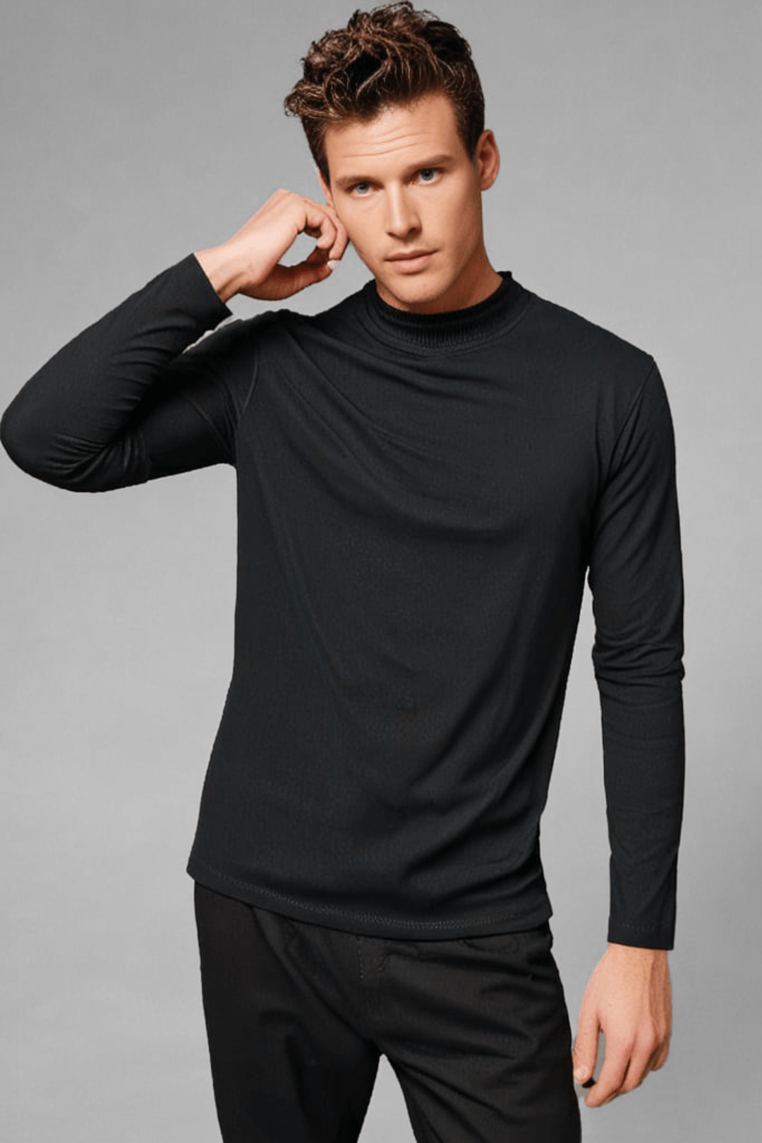 Riva | Maglia in Cotone con Collo Doppio