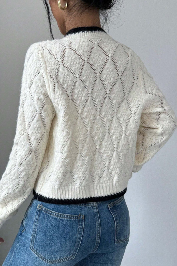 Ameglia | Cardigan con Fiocco in Maglia