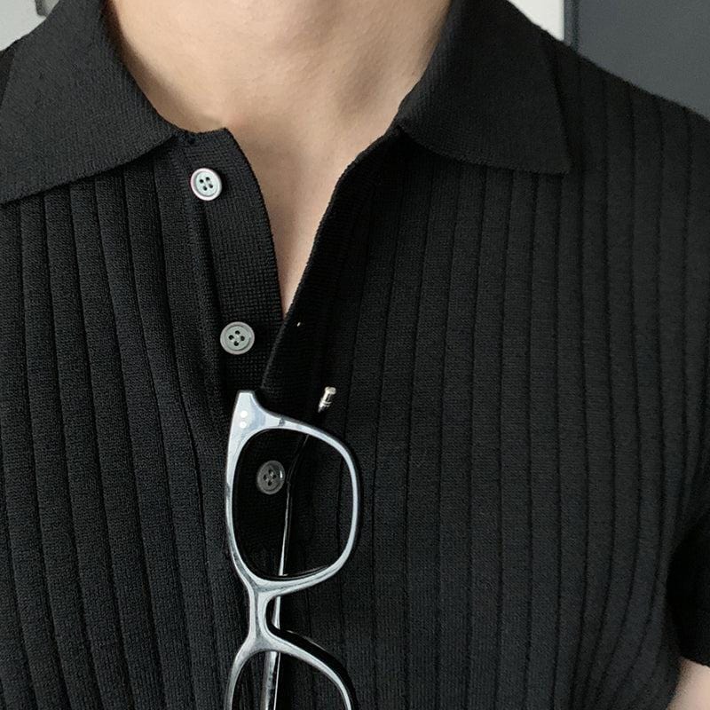 Nico | Polo in Maglia a Righe Verticali