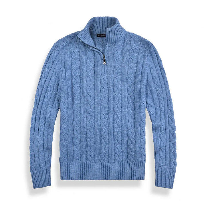 Verdi | Maglia con Mezza Cerniera in Cotone