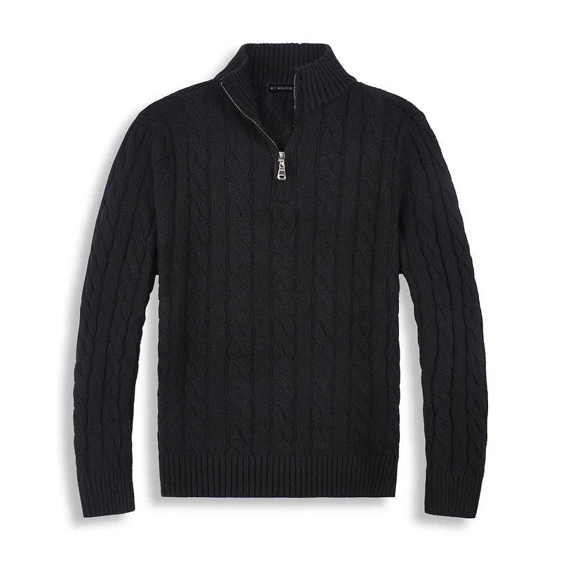 Verdi | Maglia con Mezza Cerniera in Cotone