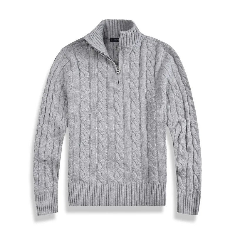 Verdi | Maglia con Mezza Cerniera in Cotone