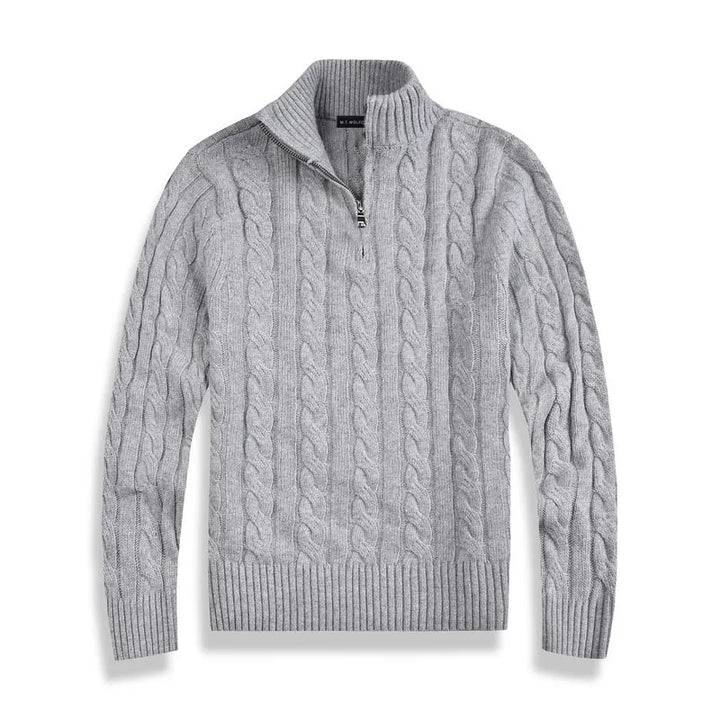 Verdi | Maglia con Mezza Cerniera in Cotone
