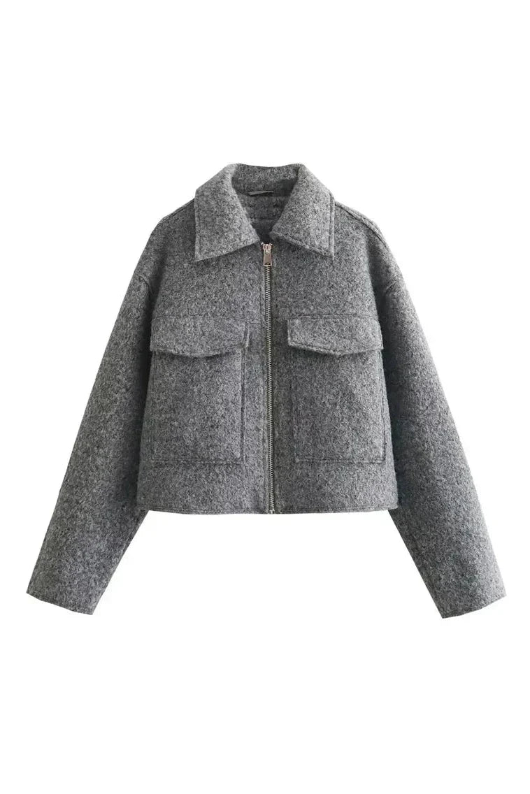 Todi | Giacca Corta in Tweed con Cerniera