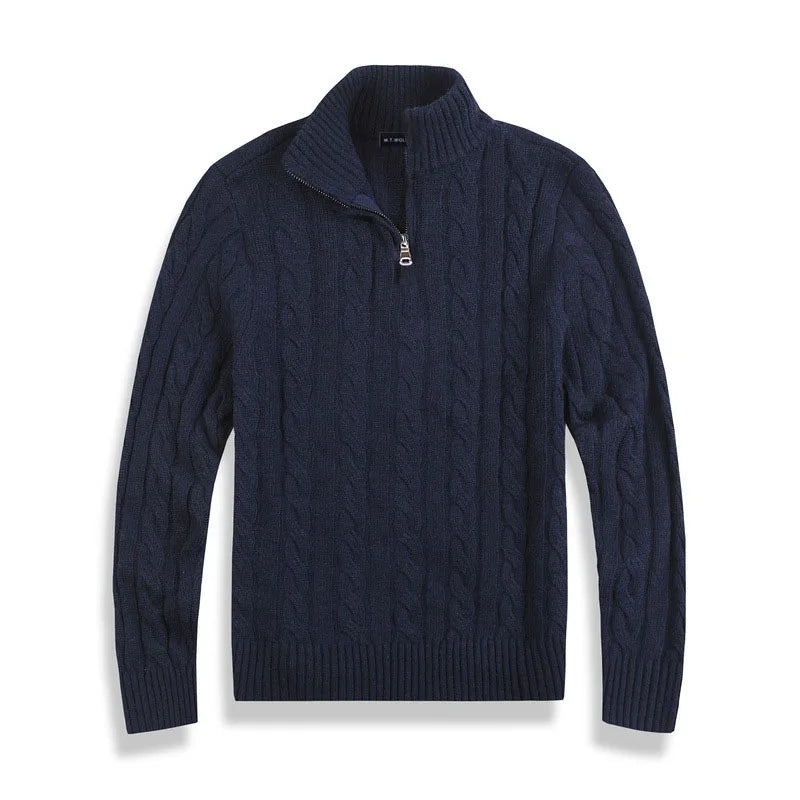 Verdi | Maglia con Mezza Cerniera in Cotone