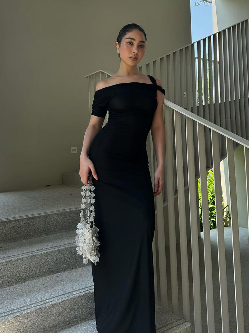 Orune | Abito Lungo Monospalla Elegante