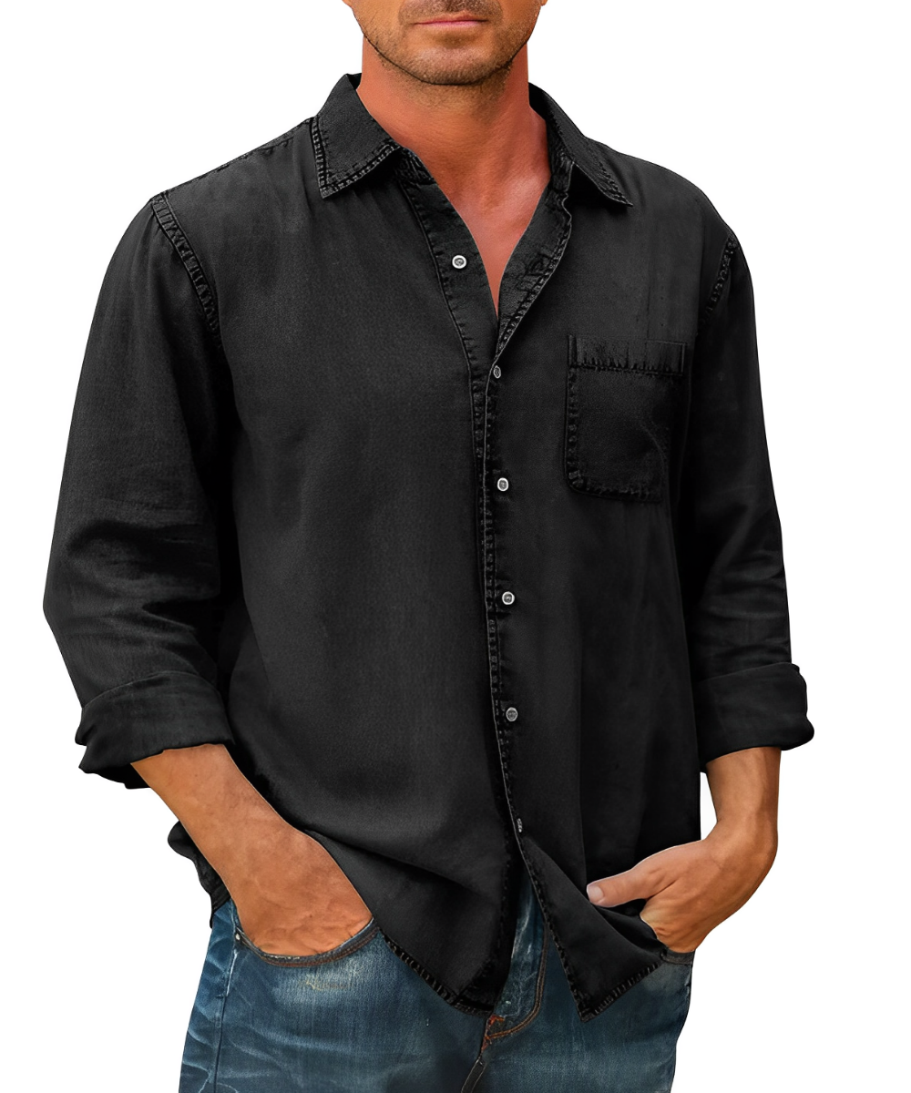 Elvio | Camicia in Denim Leggera
