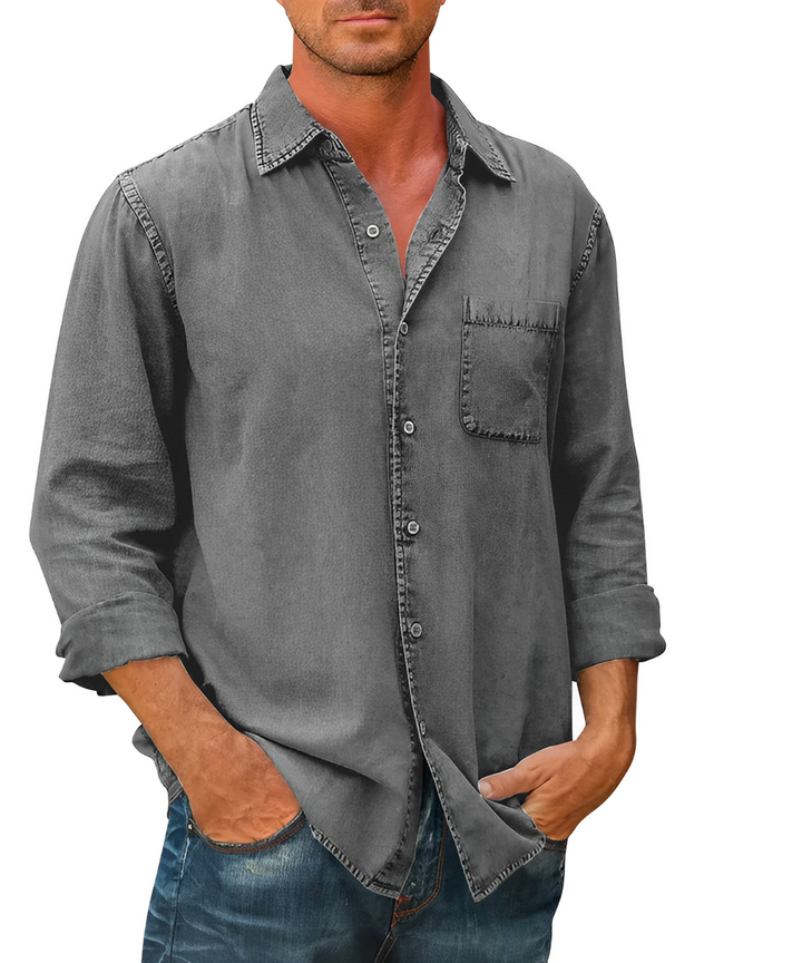 Elvio | Camicia in Denim Leggera