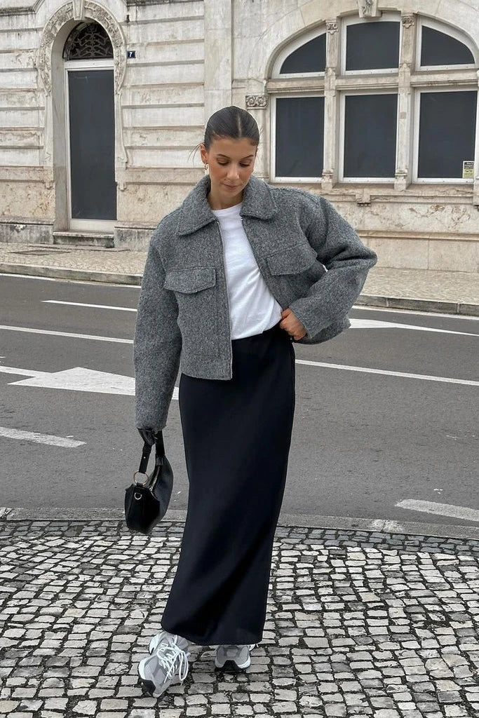 Todi | Giacca Corta in Tweed con Cerniera