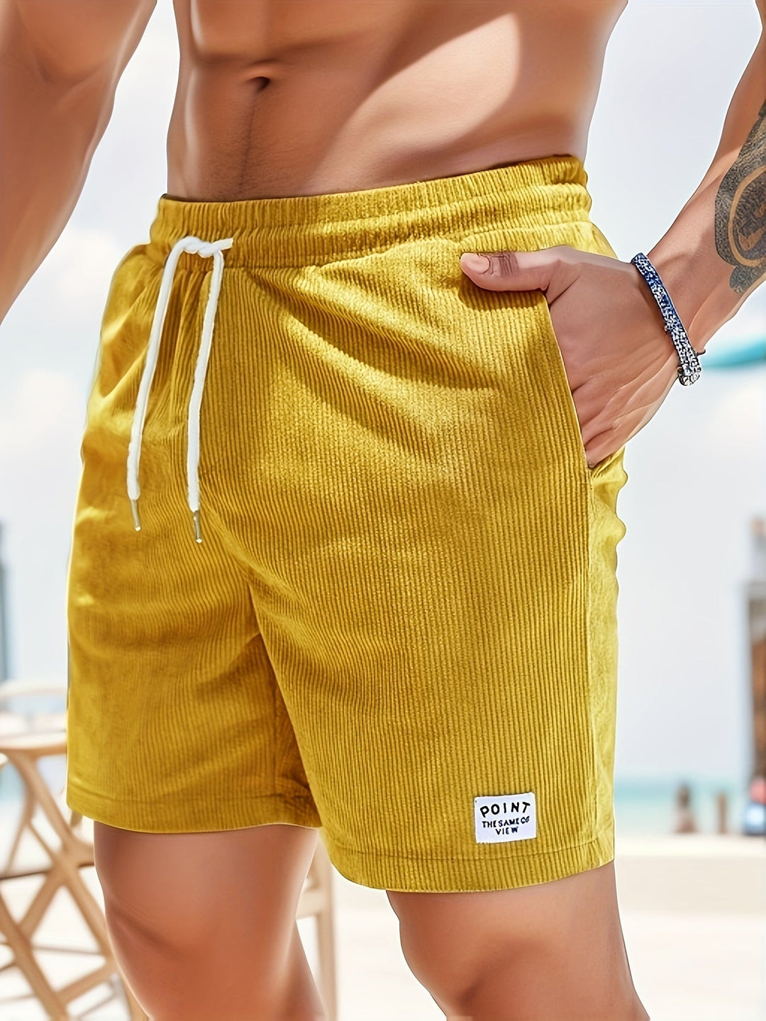 Ruben | Pantaloncini in Tessuto a Coste Leggero