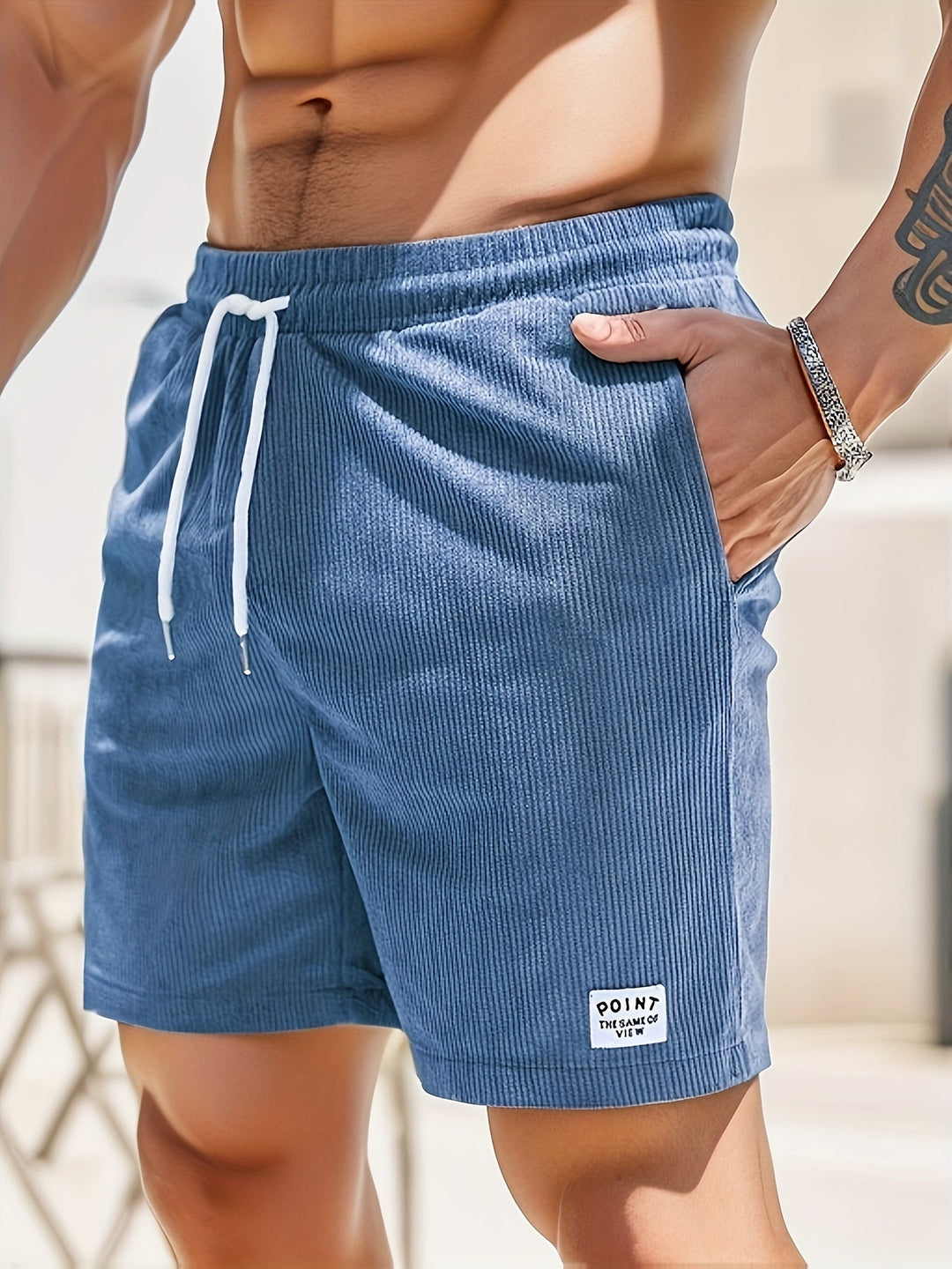 Ruben | Pantaloncini in Tessuto a Coste Leggero