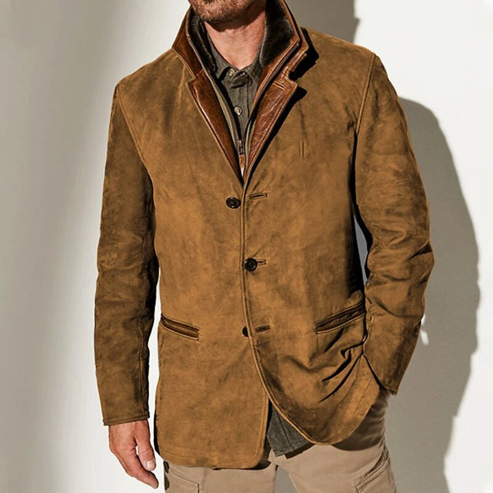 Caius | Giacca Vintage con Collo Dritto